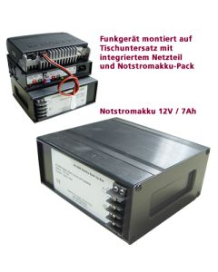 Gehäuse mit Notstromakku 12V / 7.2Ah - mit Flachsteckzunge 6.3mm (Flamm)