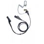 Tarnmikrofon kombiniert mit PTT-Taste und Ohrhörer mit Spiralschlauch/FBI - 2-Kabel/schwarz passend zu DP4000e-Serie