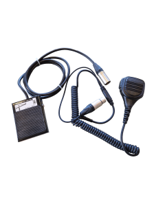 Handmonophon mit PTT-Pedal (1 Pin-Anschluss 3.5mm) für Kranführer