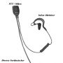 2Wire FBI-Garnitur mit In-Ear Ohrhörer, separates PTT/Mikrofon