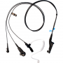 Tarnmikrofon kombiniert mit PTT-Taste und Ohrhörer mit Spiralschlauch / FBI -3-Kabel / schwarz